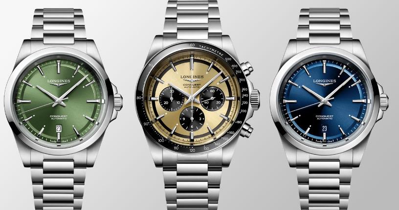 浪琴表推出全新康卡斯系列三針日歷腕表和計時碼表（圖）
